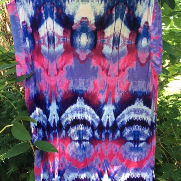 Vibrant, Tie Dye printed, sleeveless, top, XL - Picture 5 of 6